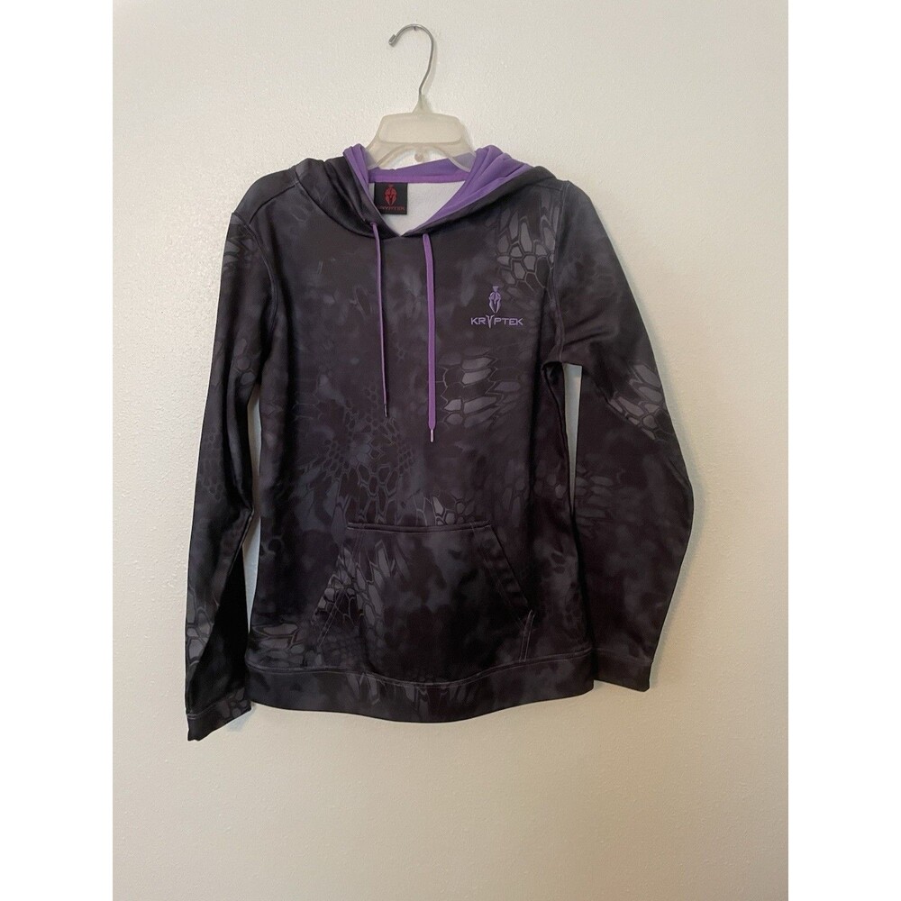Kryptek Purple & Black Performance Hoodie Camo Activewear Tech Women M